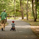 Family on trail, Arlington County