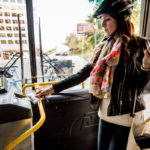 Alli boarding ART bus