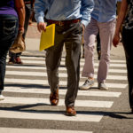 People Walking Close Up